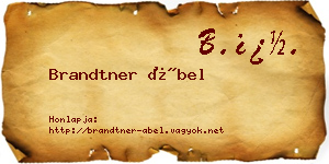 Brandtner Ábel névjegykártya